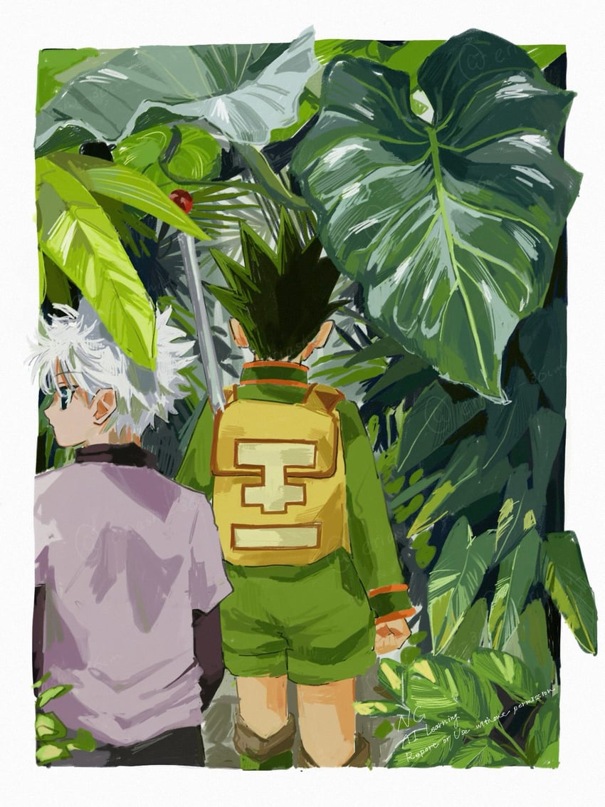 killua zoldyck and gon freecss (hunter x hunter) drawn by eriashi_36cm