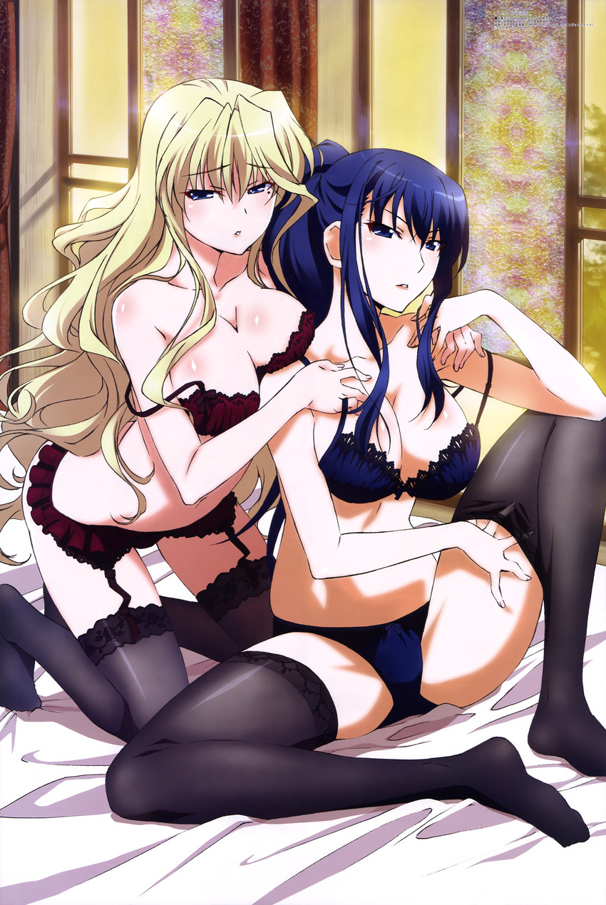 harudera yuria and kusakabe asako (megami magazine and 3 more) drawn by yano_akane