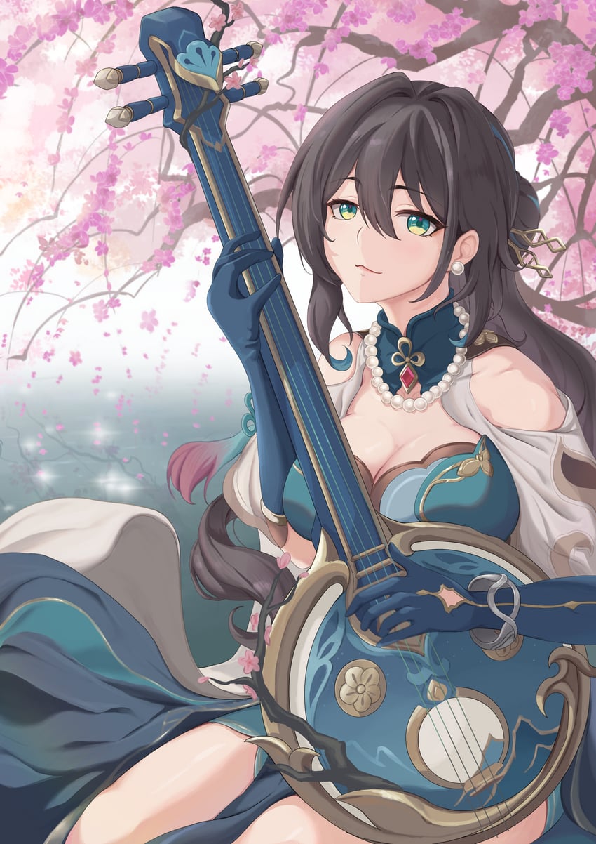 ruan mei (honkai and 1 more) drawn by redfield09