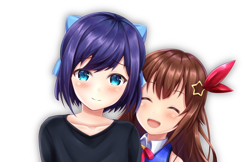 tokino sora and a-chan (hololive) drawn by namekuji_ojiichan