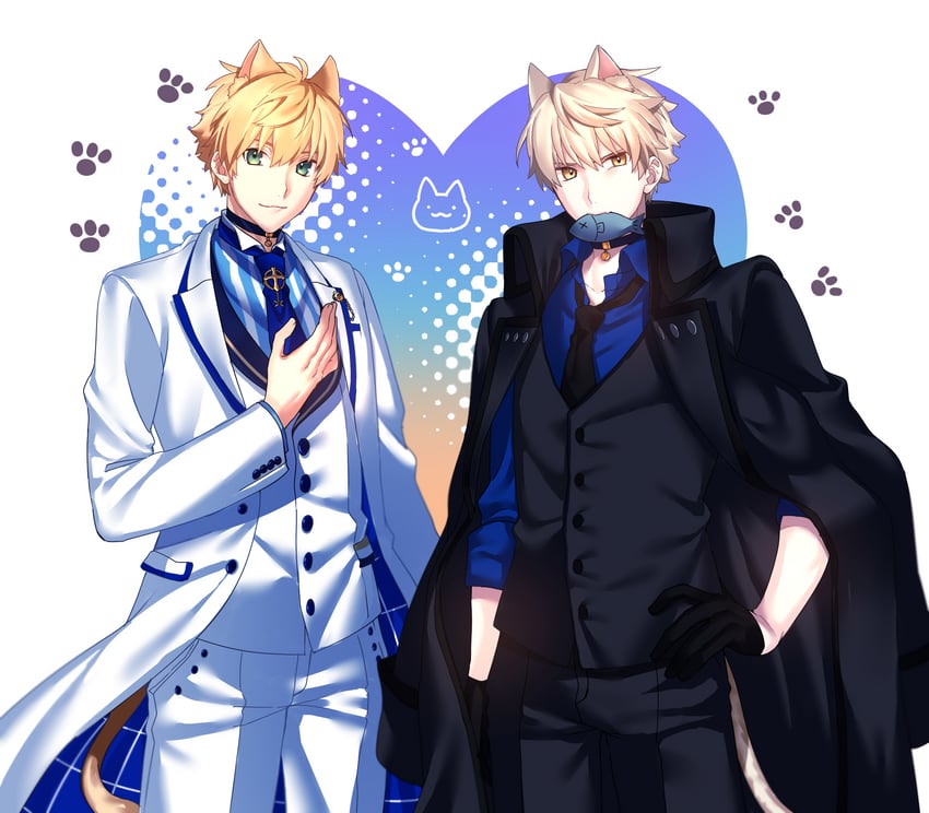 arthur pendragon and arthur pendragon alter (fate and 1 more) drawn by seseragi_azuma
