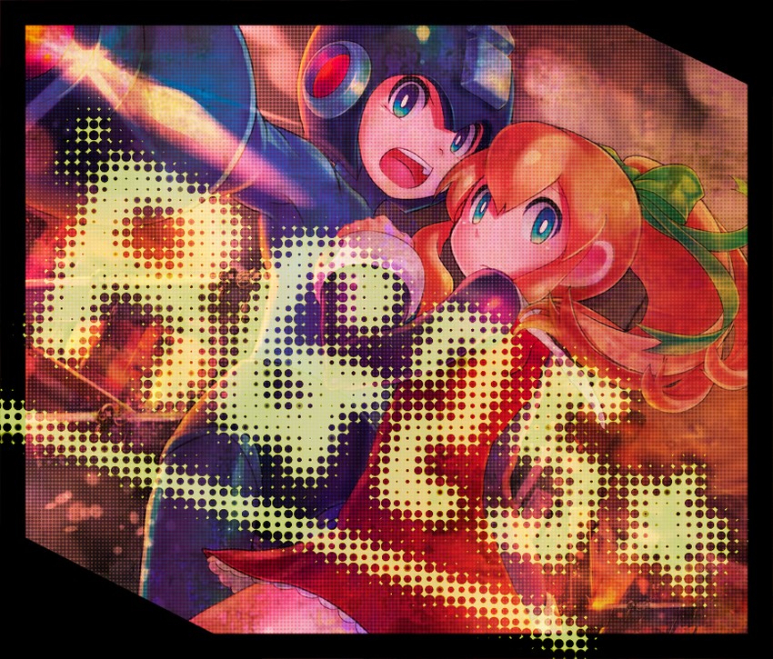 roll and mega man (mega man) drawn by piggy