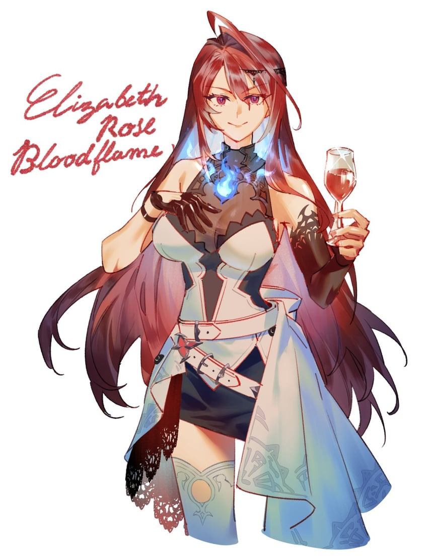 elizabeth rose bloodflame (hololive and 1 more) drawn by lynnear