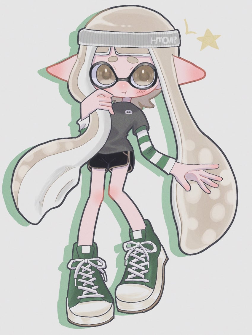 inkling player character and inkling girl (splatoon) drawn by mina_p