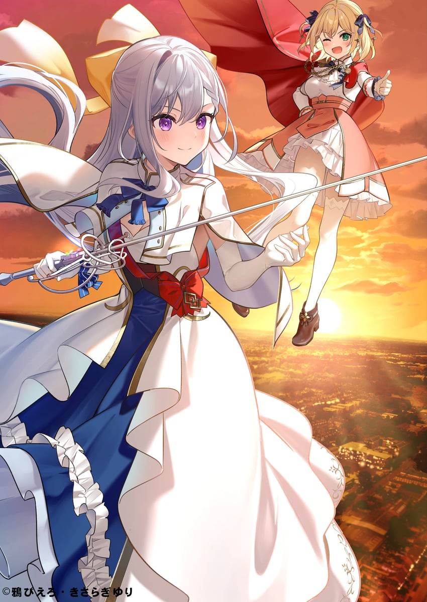 anisphia wynn palettia and euphyllia magenta (tensei oujo to tensai reijou no mahou kakumei) drawn by kisaragi_yuri