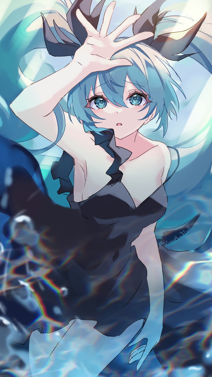 hatsune miku (vocaloid and 1 more) drawn by urara_31_e