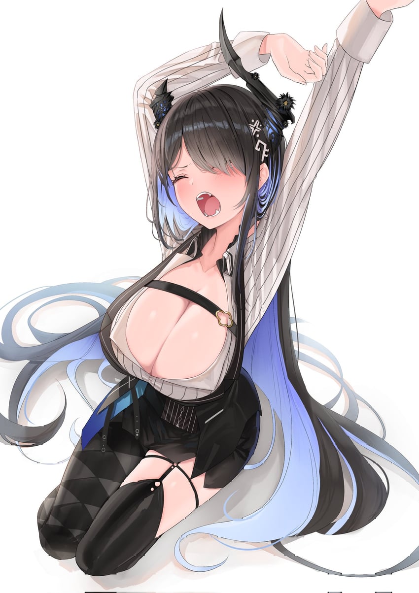nerissa ravencroft (hololive and 1 more) drawn by reinama