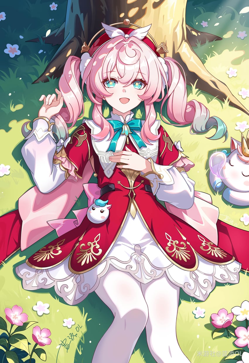 hyacine and little ica (honkai and 1 more) drawn by lantian_ol
