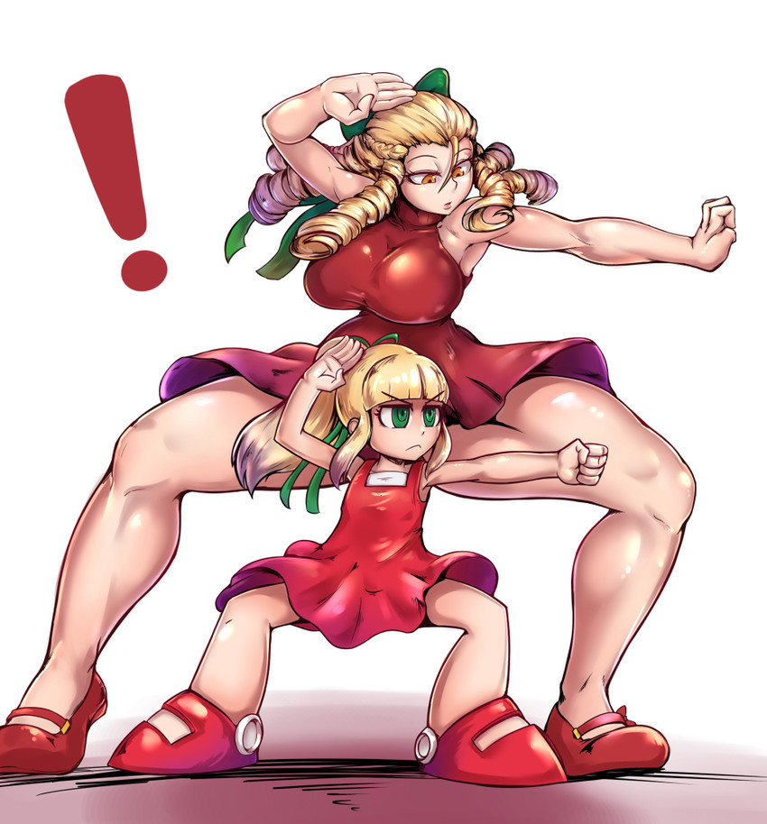 roll and kanzuki karin (street fighter and 3 more) drawn by redchicken