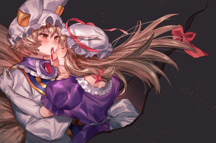 yakumo yukari and yakumo ran (touhou) drawn by masanaga_(tsukasa)