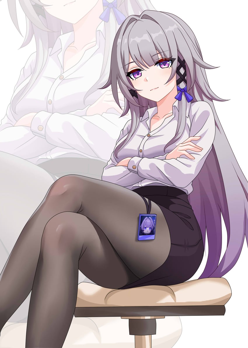 herta and the herta (honkai and 1 more) drawn by maxwelzy