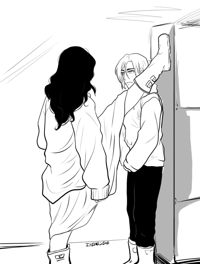 annie leonhart and pieck finger (shingeki no kyojin and 1 more) drawn by irenesexe
