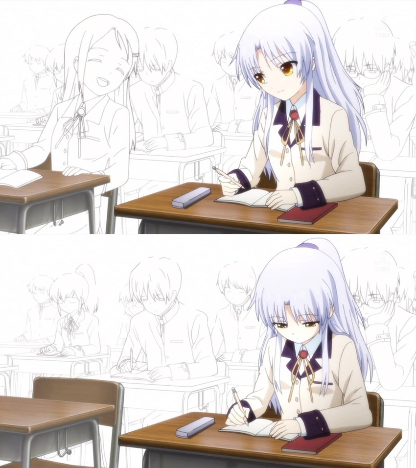 tachibana kanade and otosaka ayumi (angel beats! and 2 more)