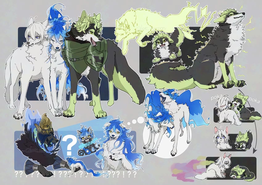 idia shroud, ortho shroud, silver vanrouge, and sebek zigvolt (twisted wonderland) drawn by raccoonlot