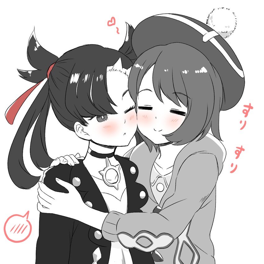marnie and gloria (pokemon and 1 more) drawn by kurosawa_karura