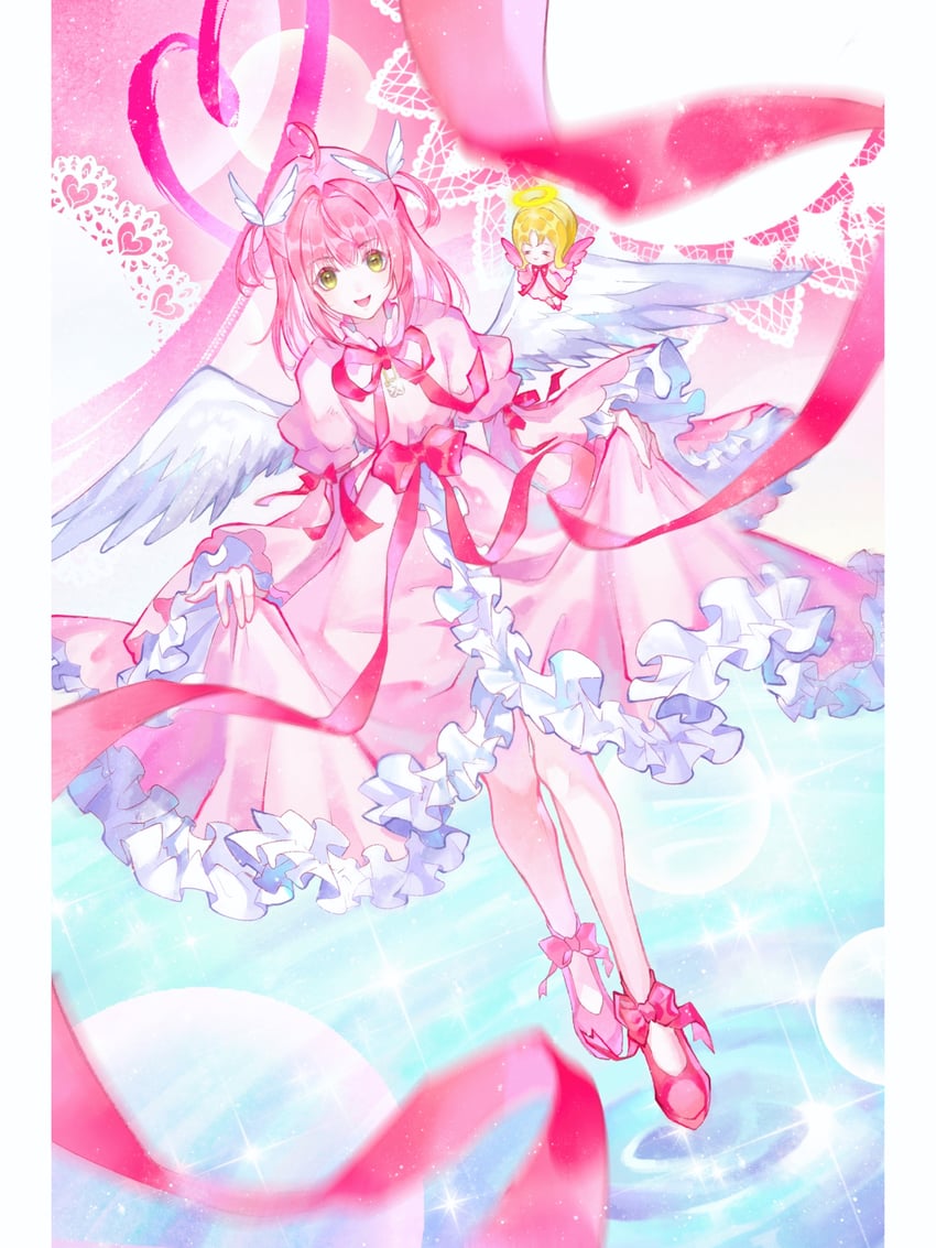 hinamori amu, el, and amulet angel (shugo chara!) drawn by inhan