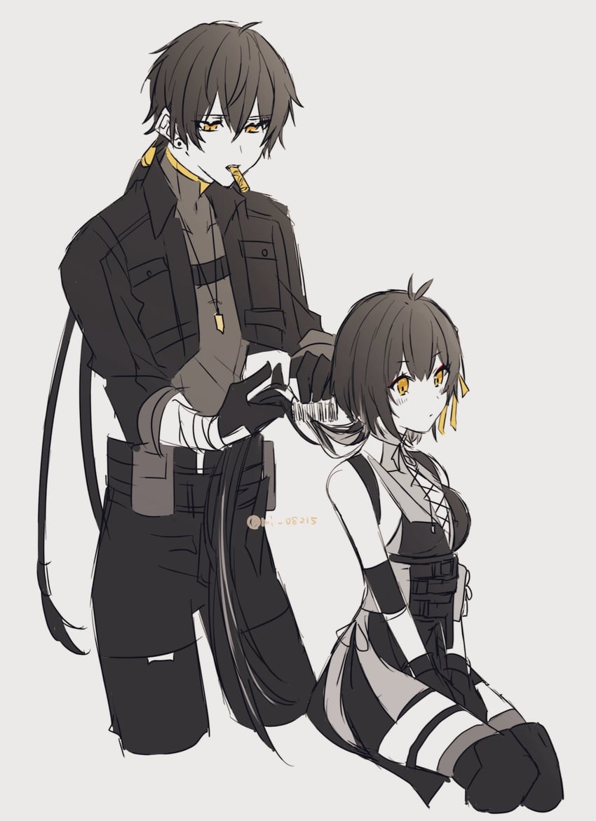 rover, female rover, and male rover (wuthering waves) drawn by mi_08215