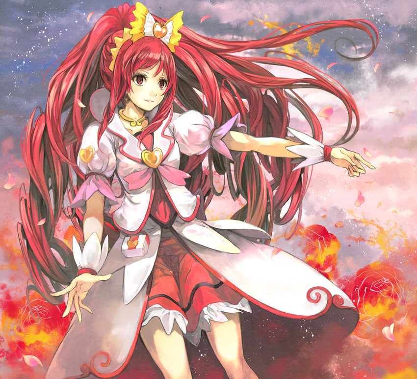 madoka aguri and cure ace (precure and 1 more) drawn by toromi_chuuka