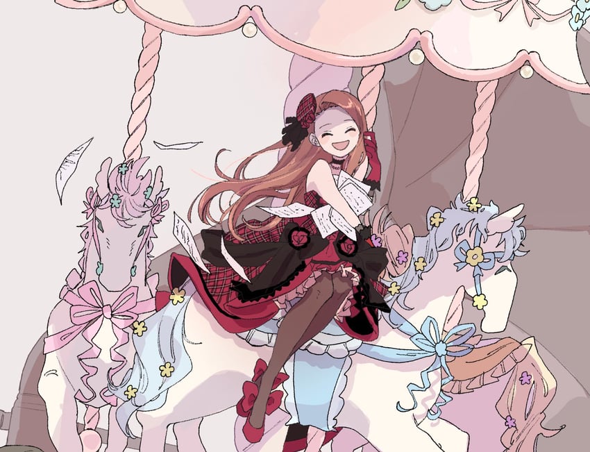 minase iori (idolmaster and 2 more) drawn by omen_hohoho