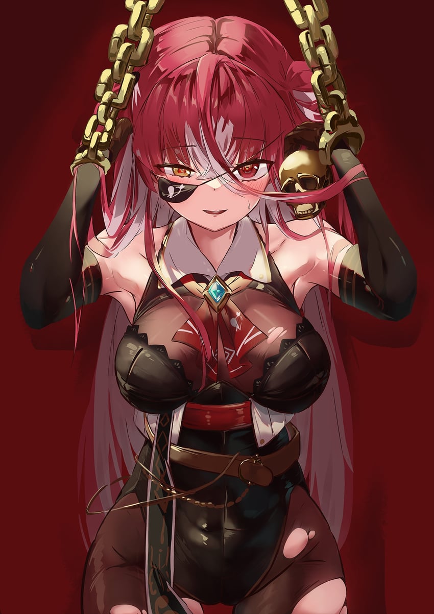 houshou marine and dokuro-kun (hololive) drawn by youye_youe