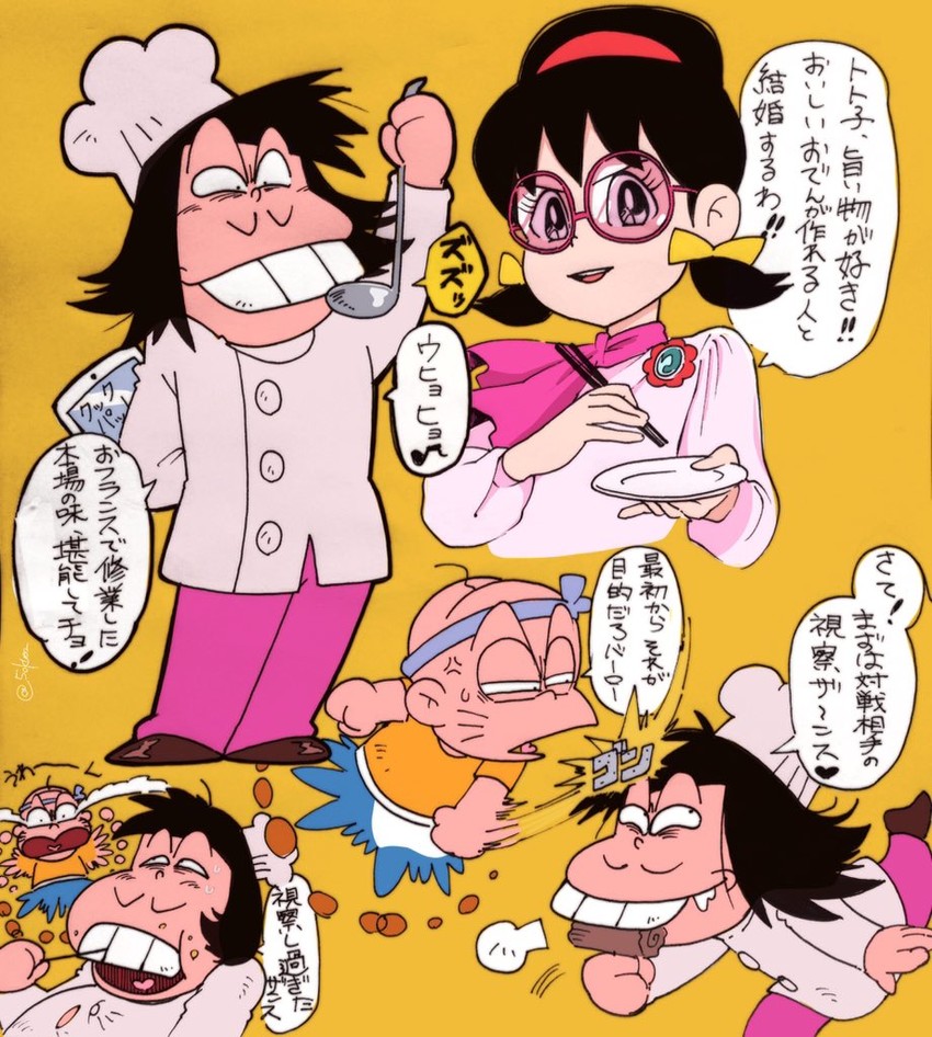 yowai totoko, chibita, and iyami (osomatsu and 1 more) drawn by matsumoto_(5okuen)