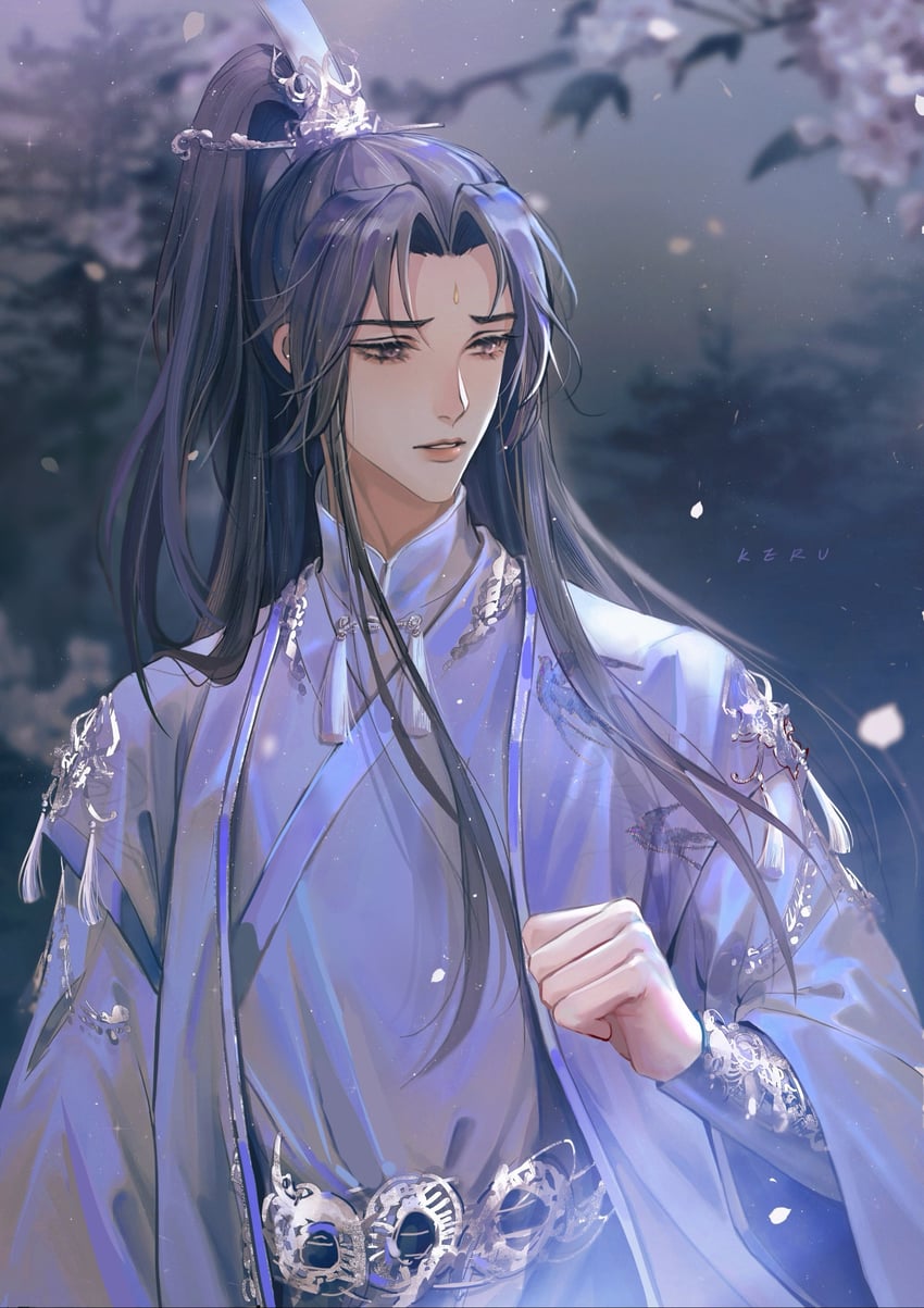 chu wanning (erha he ta de bai mao shizun) drawn by keru233