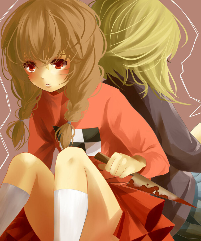 madotsuki and urotsuki (yume nikki and 1 more) drawn by pochiron