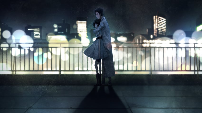 okabe rintarou and shiina mayuri (steins;gate and 1 more) drawn by huke