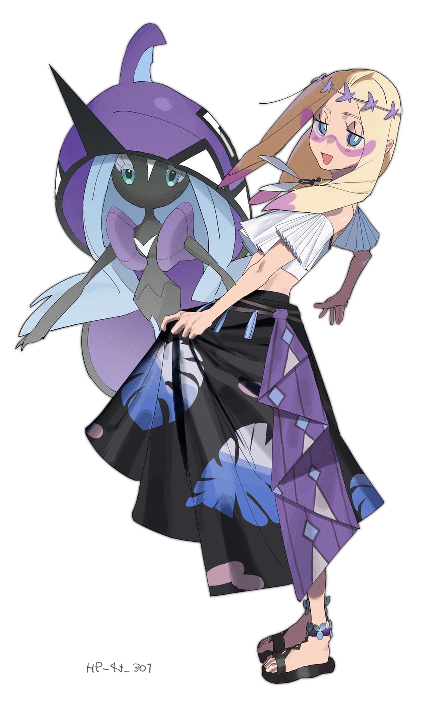mina and tapu fini (pokemon and 1 more) drawn by hp45_301