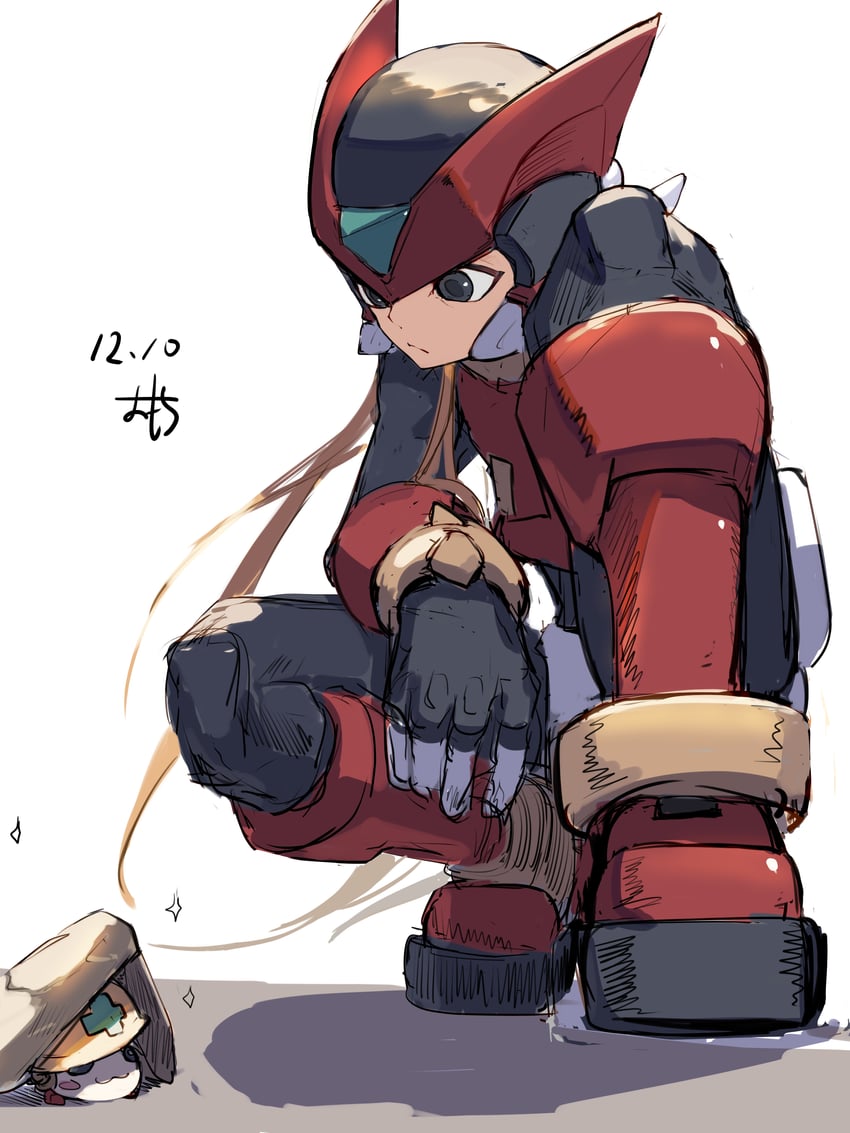 zero and zero(z) (mega man and 1 more) drawn by omochi_(mochi_skymega)