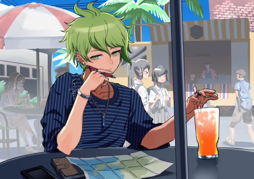 amami rantaro (danganronpa and 1 more) drawn by kuangtai_(amami_ryoko)