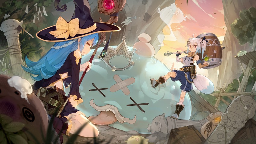 bili girl 33 and bili girl 22 (bilibili) drawn by linfi-muu