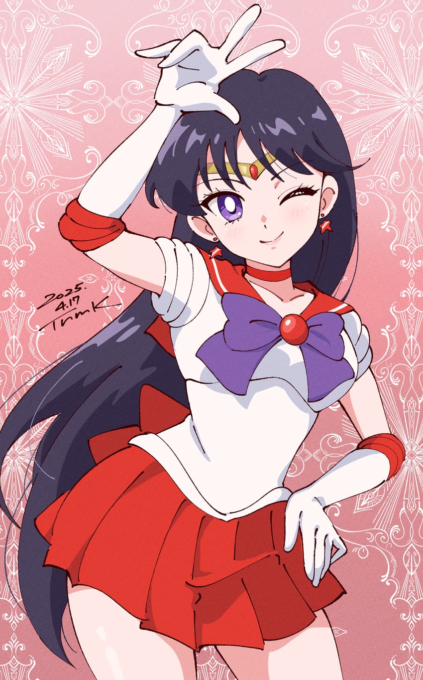 hino rei and sailor mars (bishoujo senshi sailor moon) drawn by tsunemoku