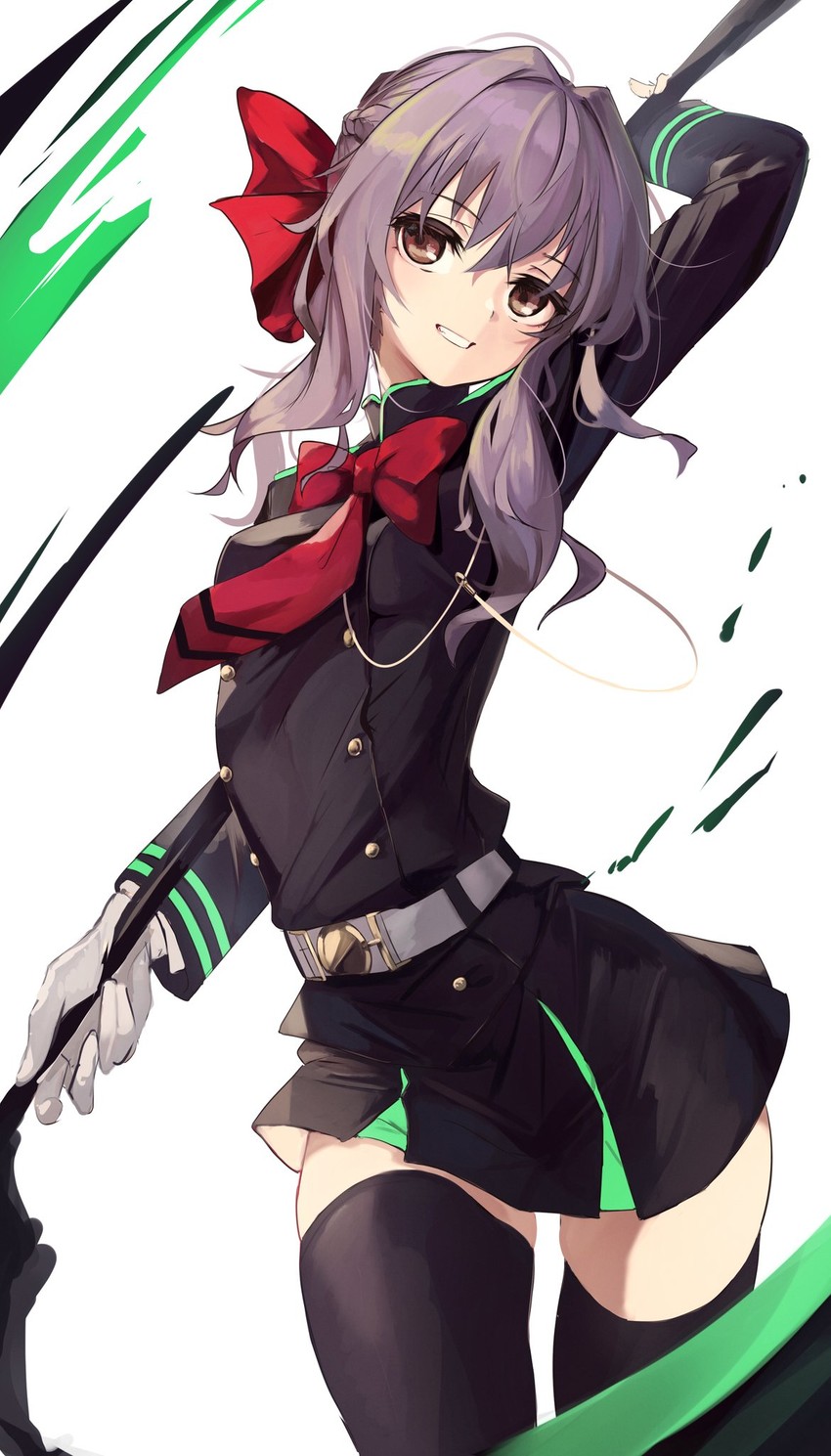 hiiragi shinoa (owari no seraph and 1 more) drawn by lumo_1121