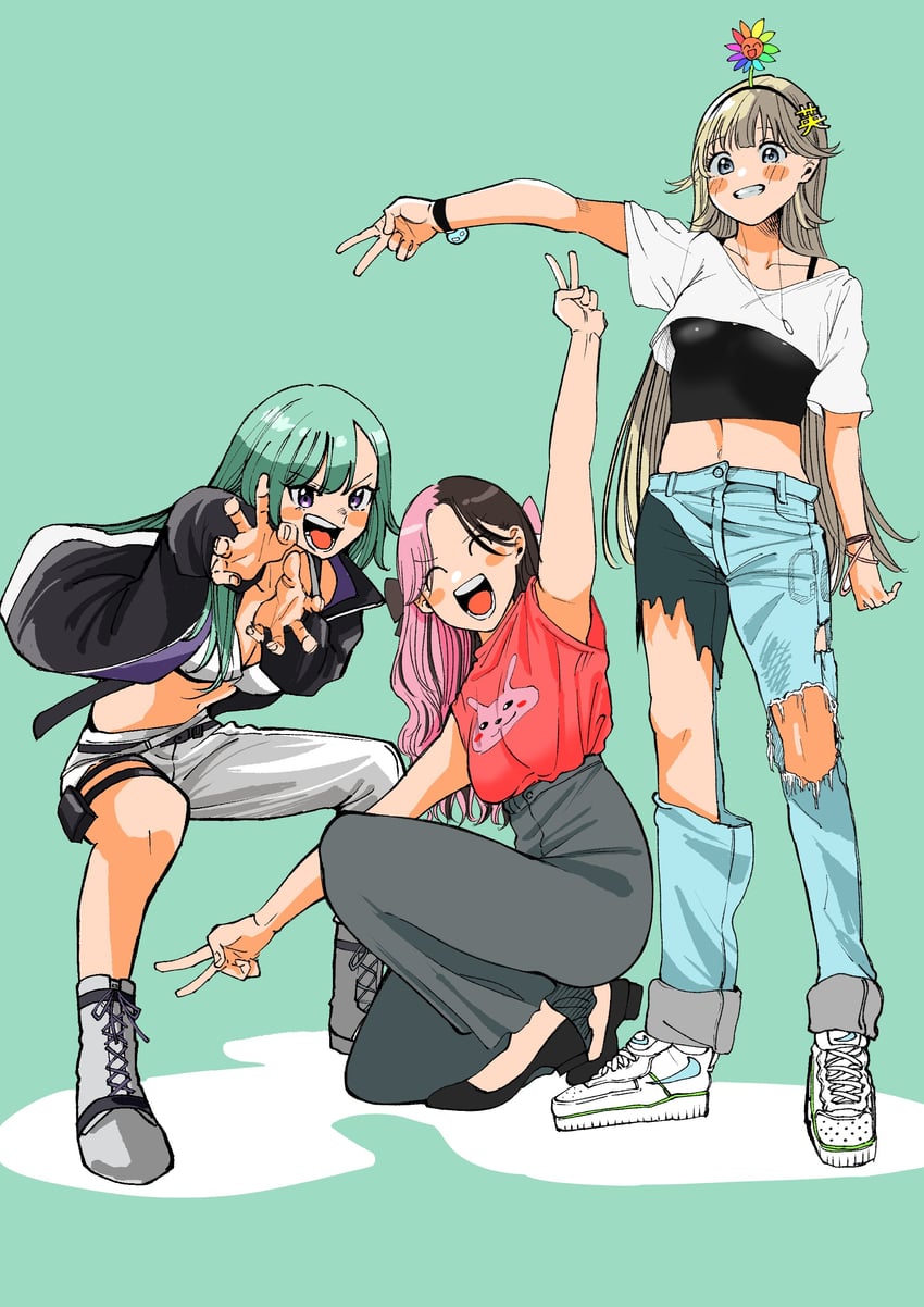 tachibana hinano, yakumo beni, and hanabusa lisa (vspo!) drawn by kou_hei_(takasr_kou)