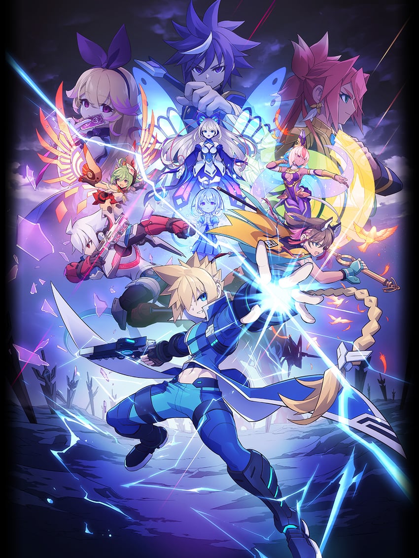 lumen, roro, gunvolt, kirin, joule, and 6 more (azure striker gunvolt and 2 more)