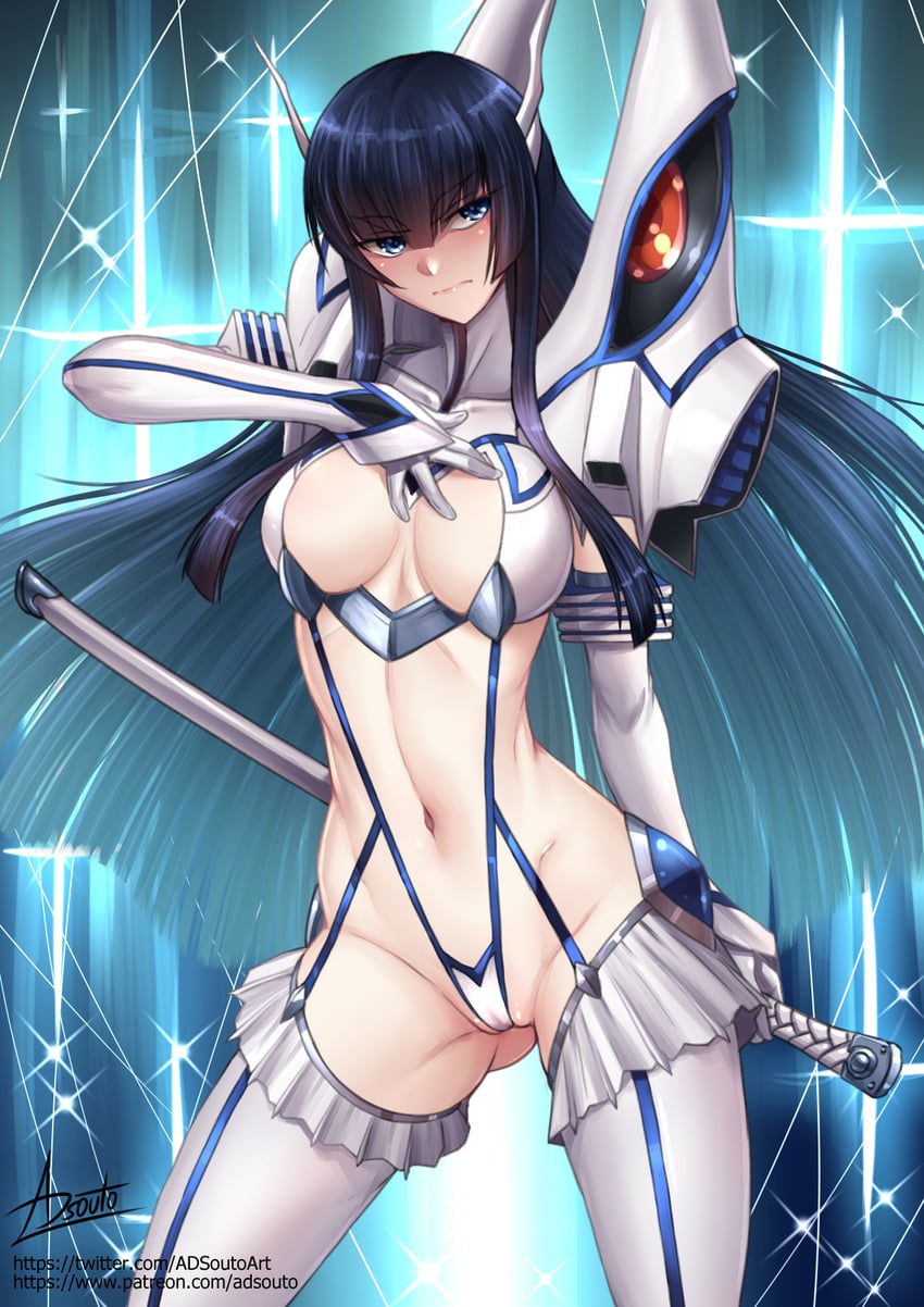 kiryuuin satsuki and junketsu (kill la kill) drawn by adsouto