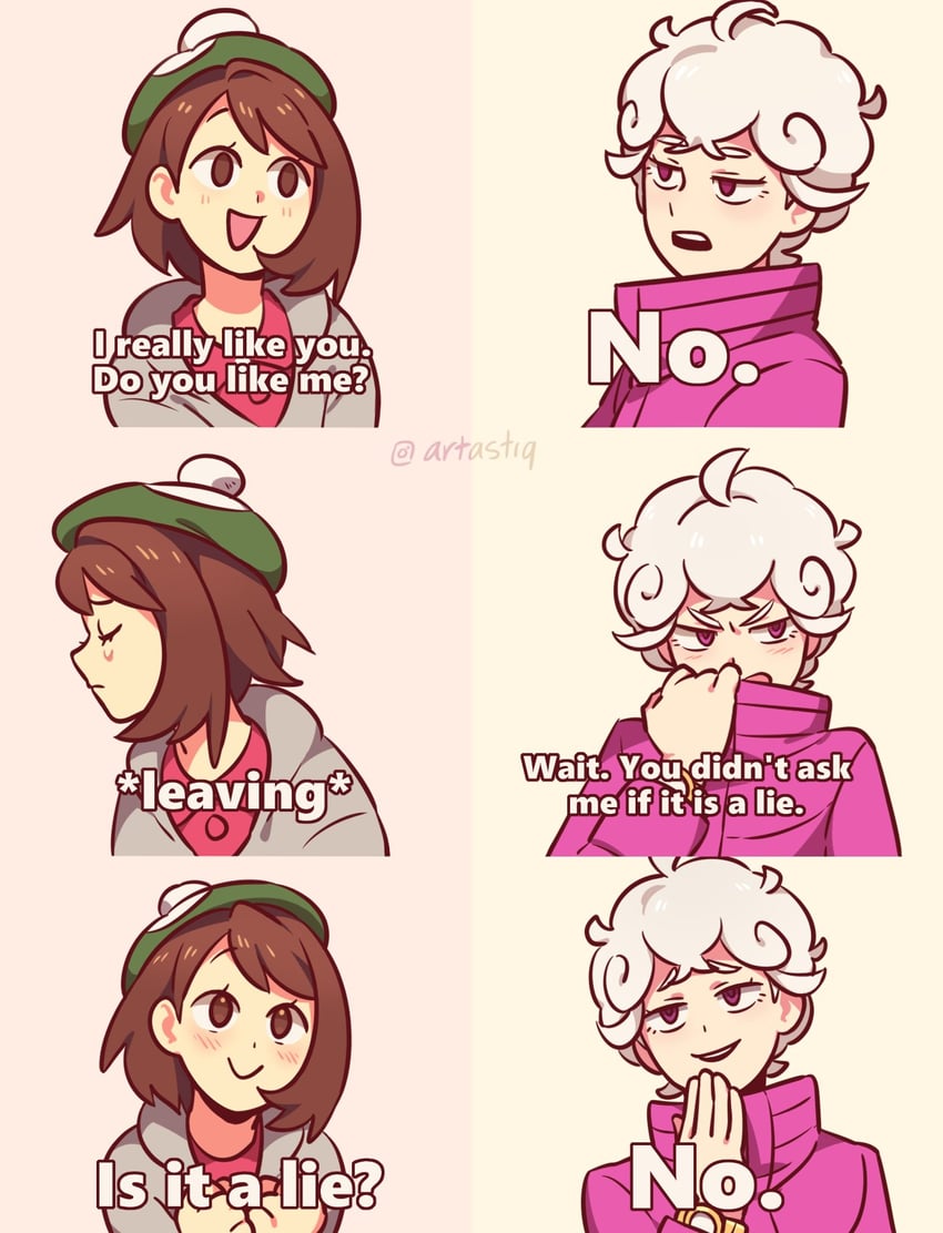 gloria and bede (pokemon and 1 more) drawn by artastiq