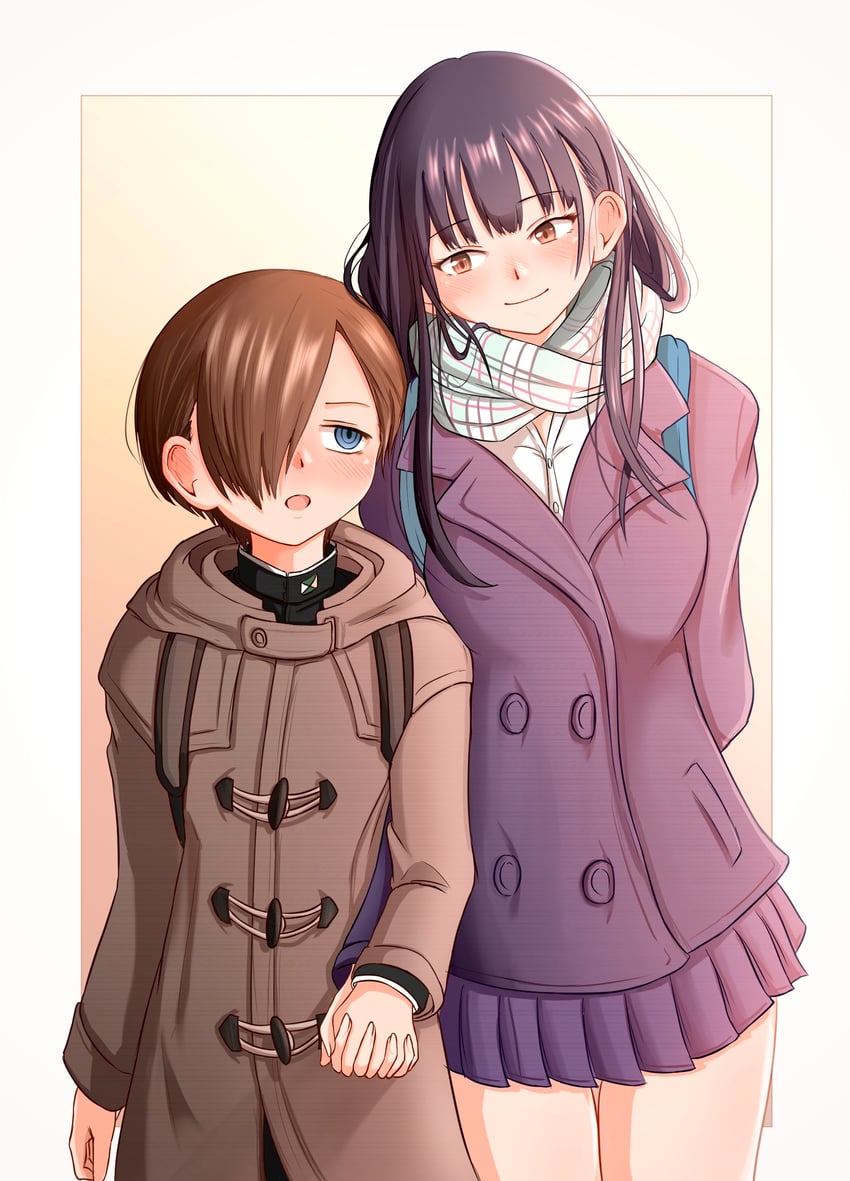 yamada anna and ichikawa kyoutarou (boku no kokoro no yabai yatsu) drawn by sacra_(sacrabokuyaba)