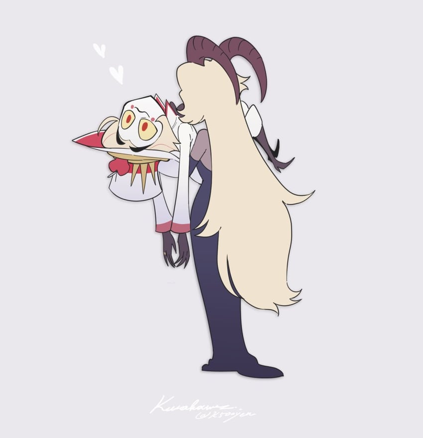 lucifer morningstar and lilith (hazbin hotel) drawn by k500yen