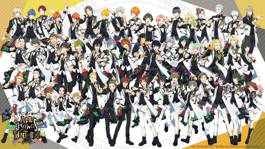akizuki ryo, mizushima saki, amagase touma, himeno kanon, pierre bichelberger, and 46 more (idolmaster and 1 more)