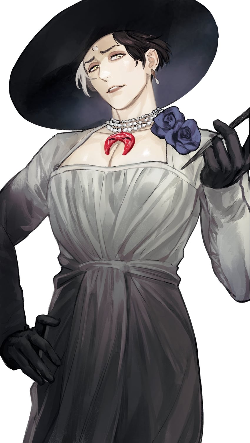 emet-selch and alcina dimitrescu (final fantasy and 3 more) drawn by sagenoodles