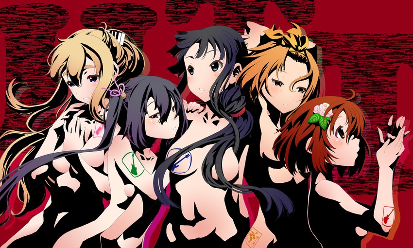 akiyama mio, nakano azusa, hirasawa yui, tainaka ritsu, and kotobuki tsumugi (k-on!) drawn by shinama