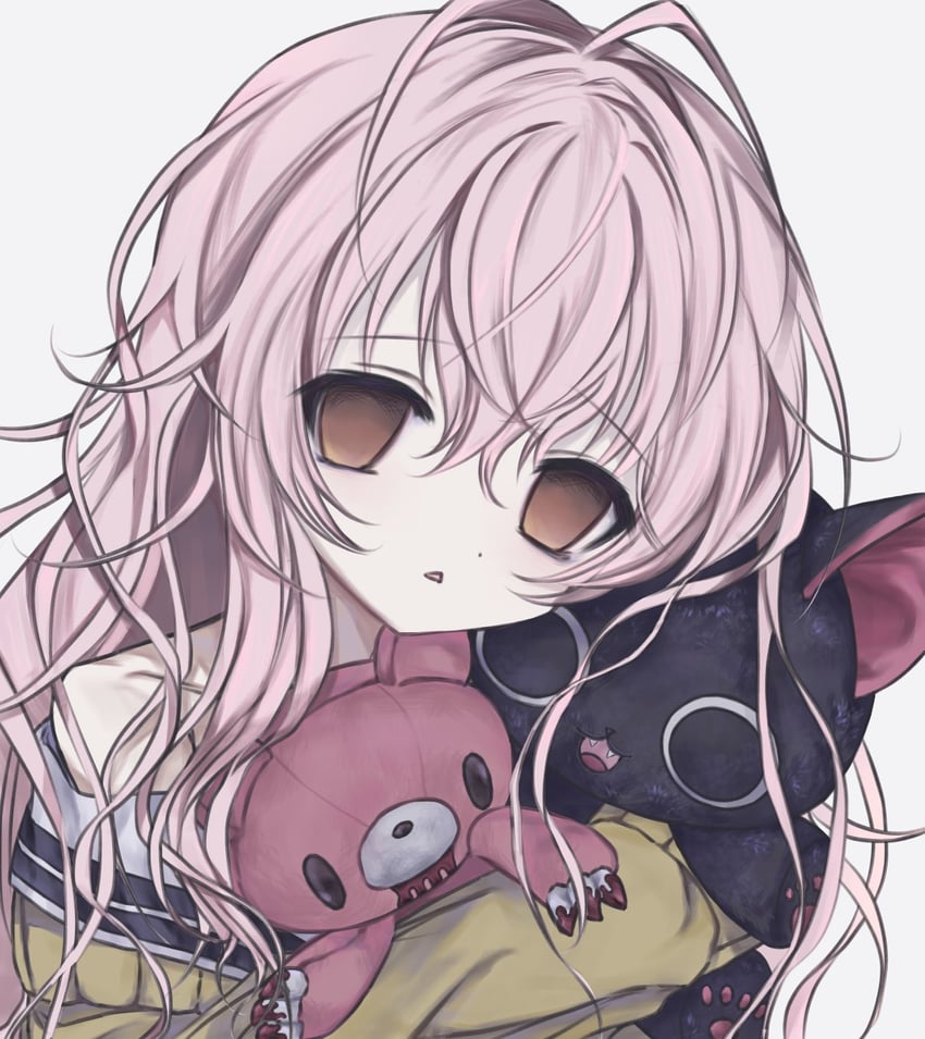 gloomy bear, mukou aoi, and nyanpire (itazuraguma no gloomy and 2 more) drawn by llmgnqt