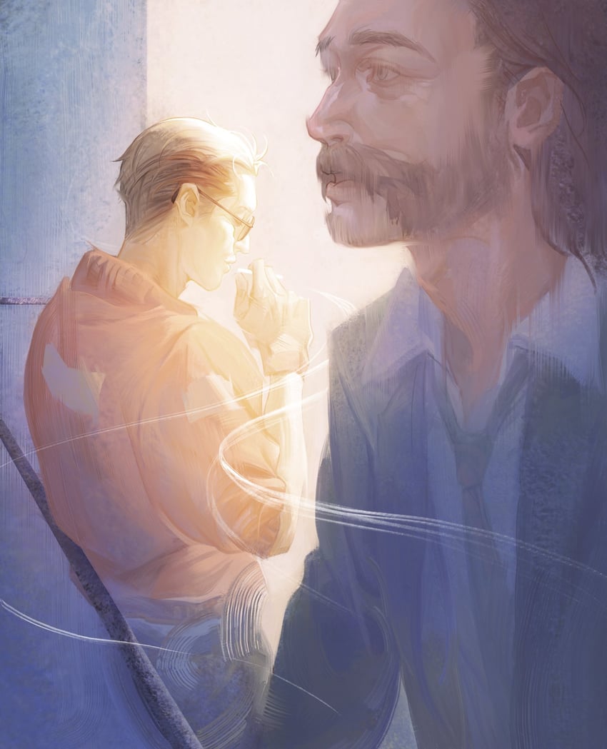 kim kitsuragi and harry du bois (disco elysium) drawn by rachel_songxxx