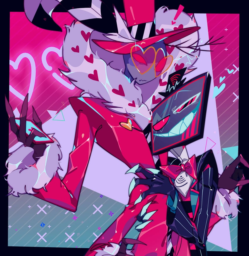 valentino and vox (hazbin hotel) drawn by ama0805