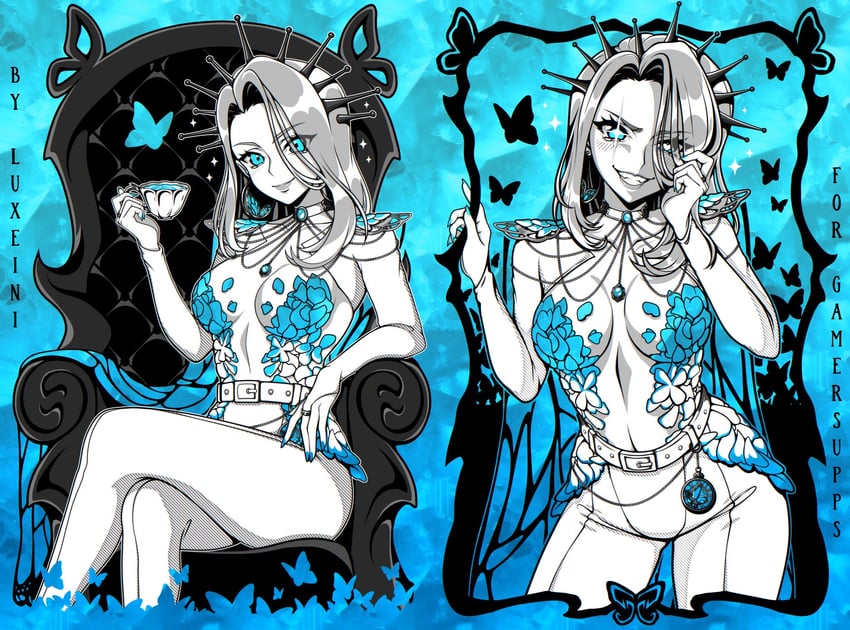 monarch (indie virtual youtuber and 1 more) drawn by luxeini