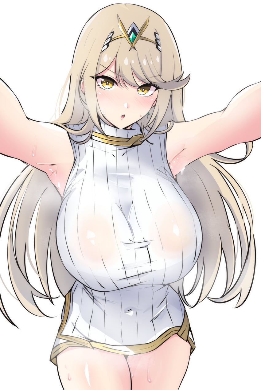 mythra (xenoblade chronicles and 1 more) drawn by latte_(latte_daruta2)