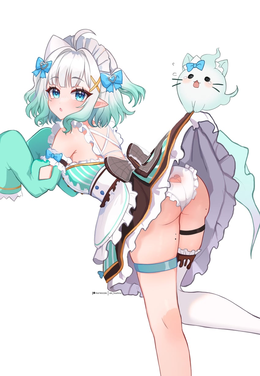 mint fantome and wisps (indie virtual youtuber) drawn by aki_hoshino