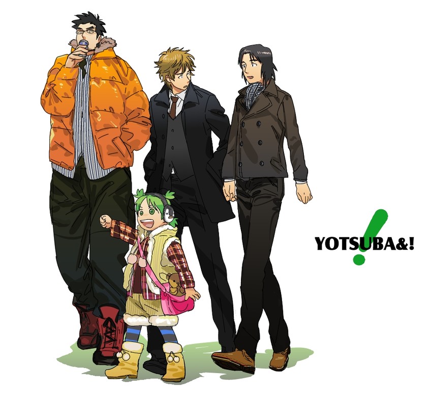 koiwai yotsuba, mr. koiwai, jumbo, yanda, and duralumin (yotsubato!) drawn by icym